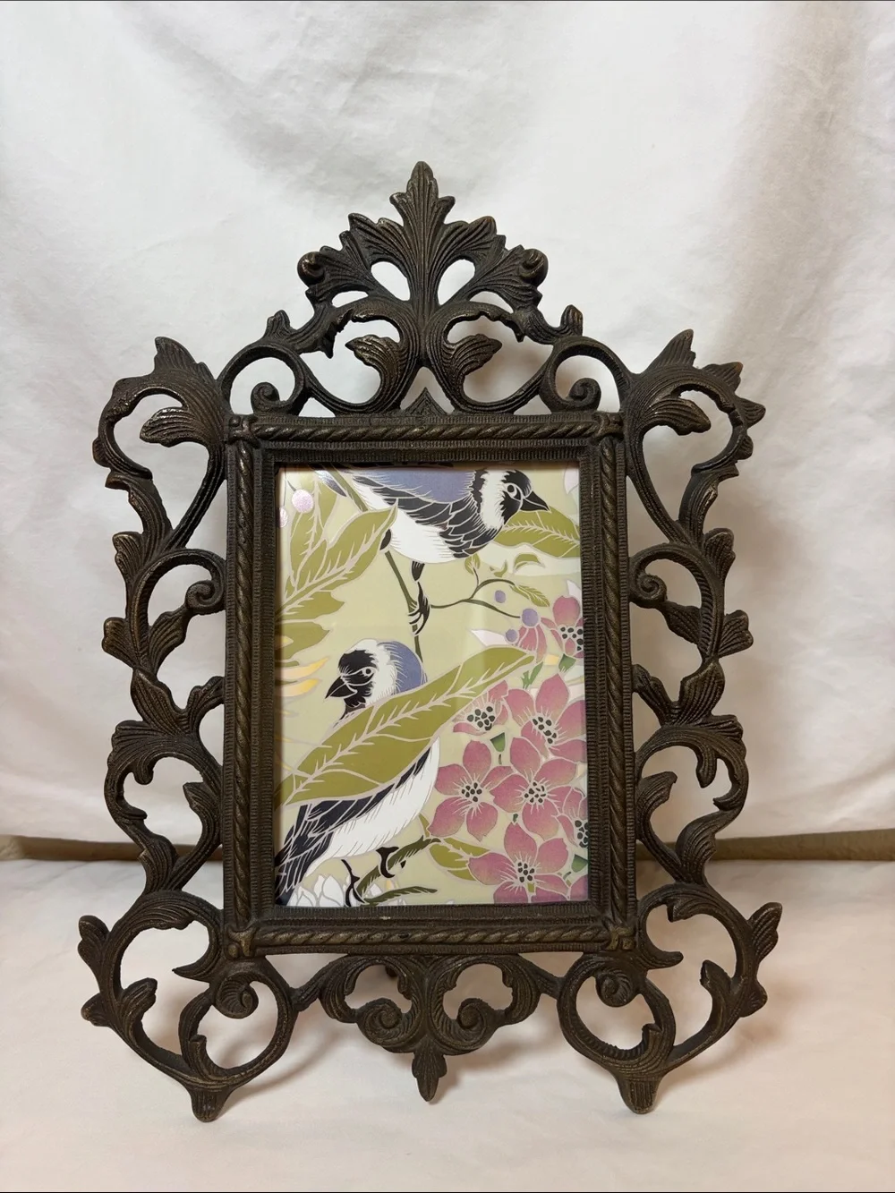 Heavy Metal Bronze-Tone Decorative Picture Frame in Dark Brown
